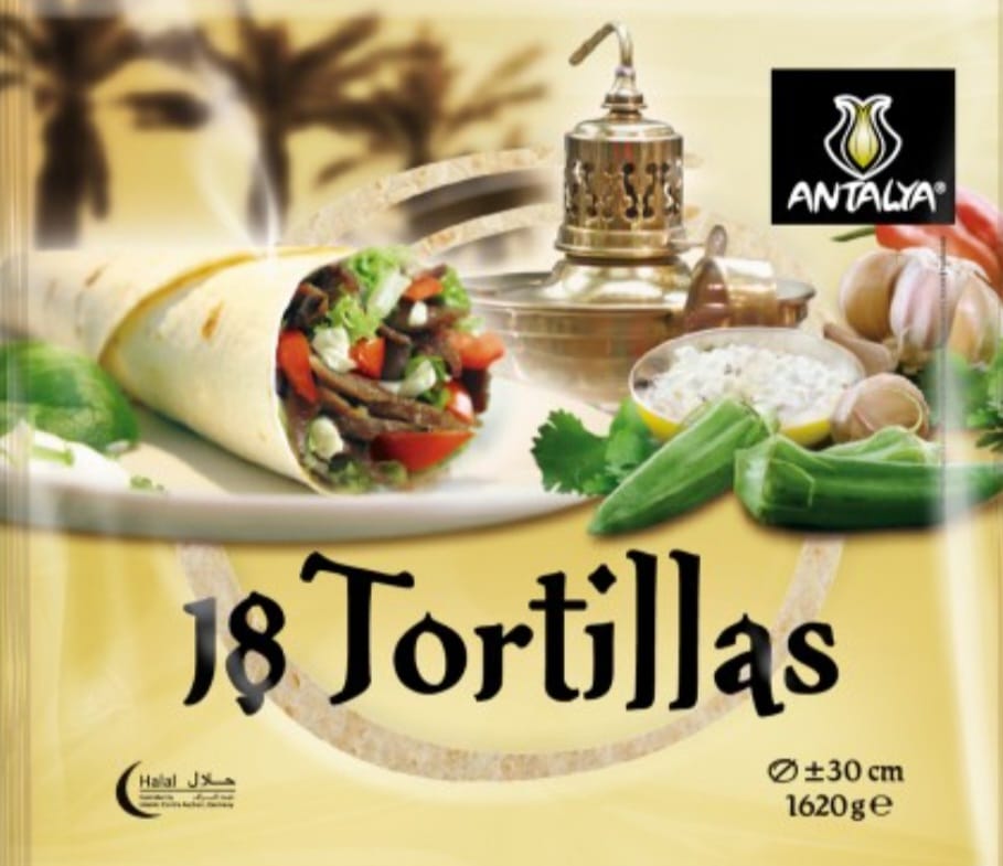 TORTILLAS ANTALYA 90g 30cm (6 sachets de 18)