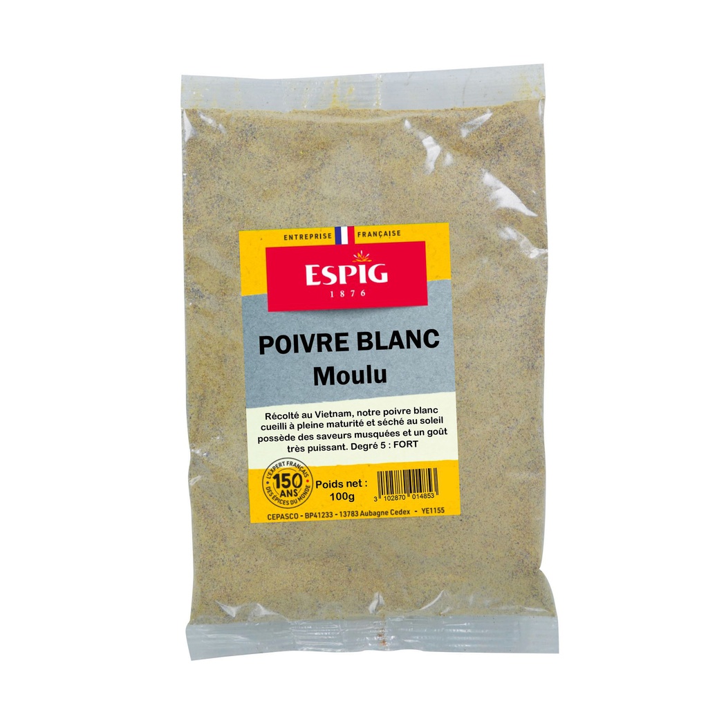 POIVRE BLANC MOULU ESPIG (20x100g)