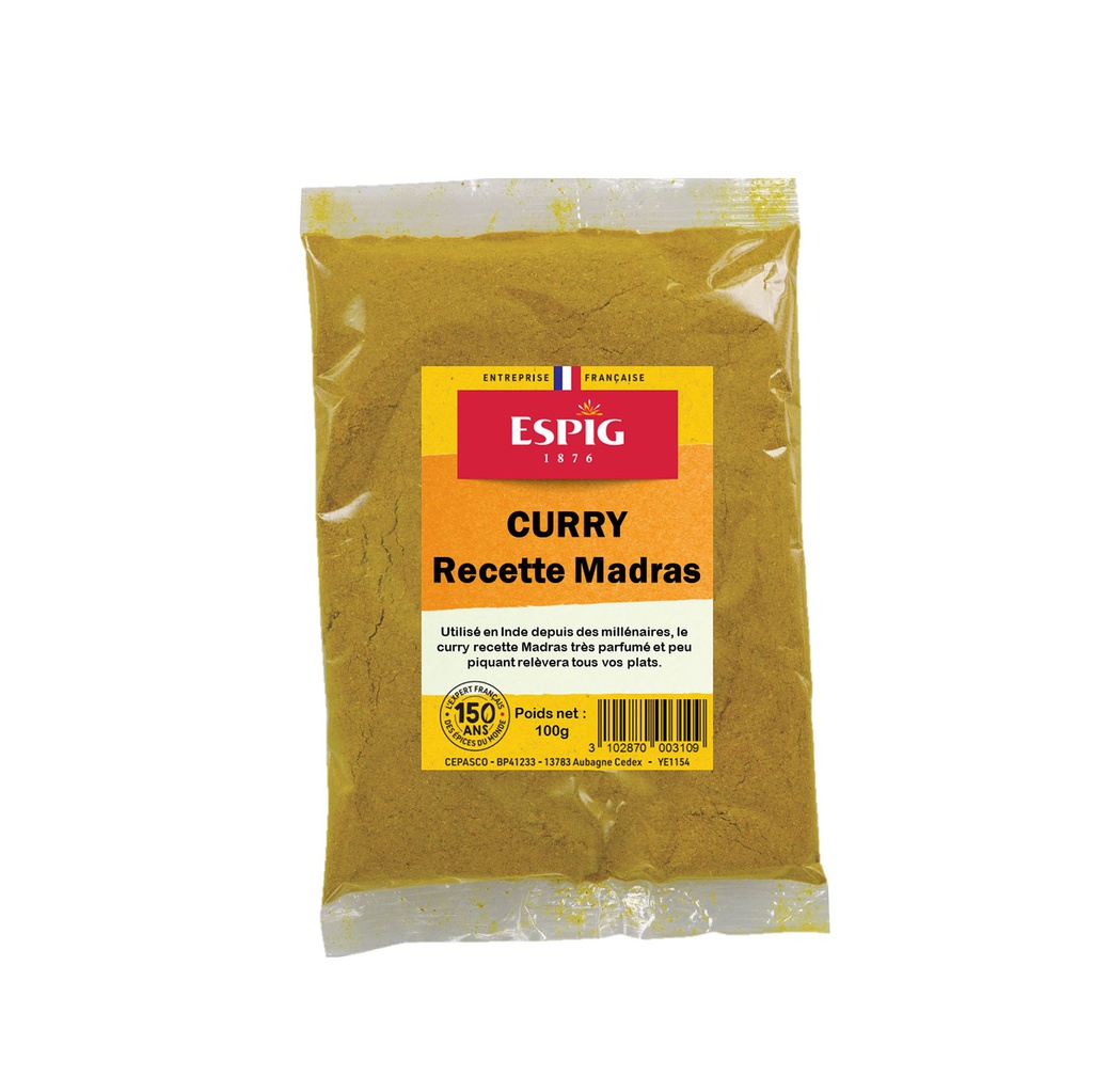 CURRY MADRAS MOULU ESPIG (20x100g)