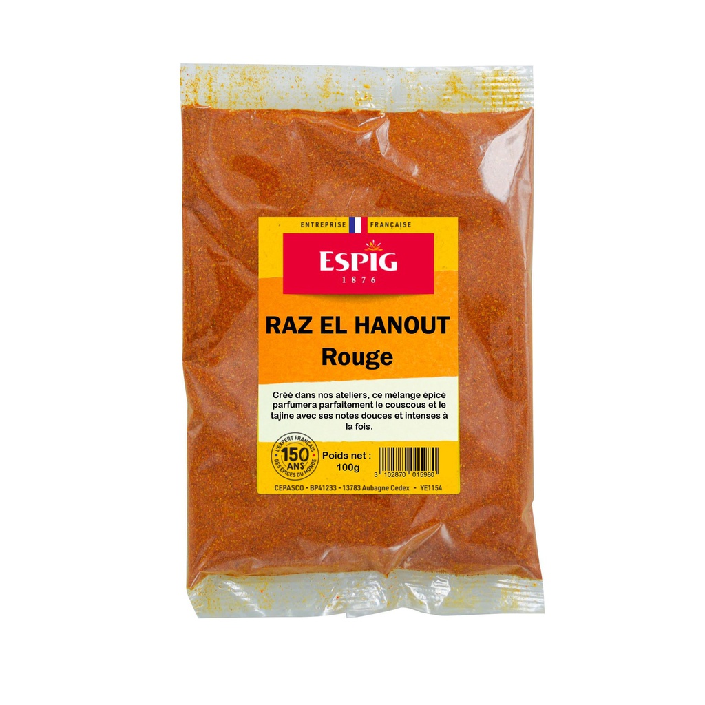 RAS EL HANOUT ROUGE MOULU ESPIG (20x100g)