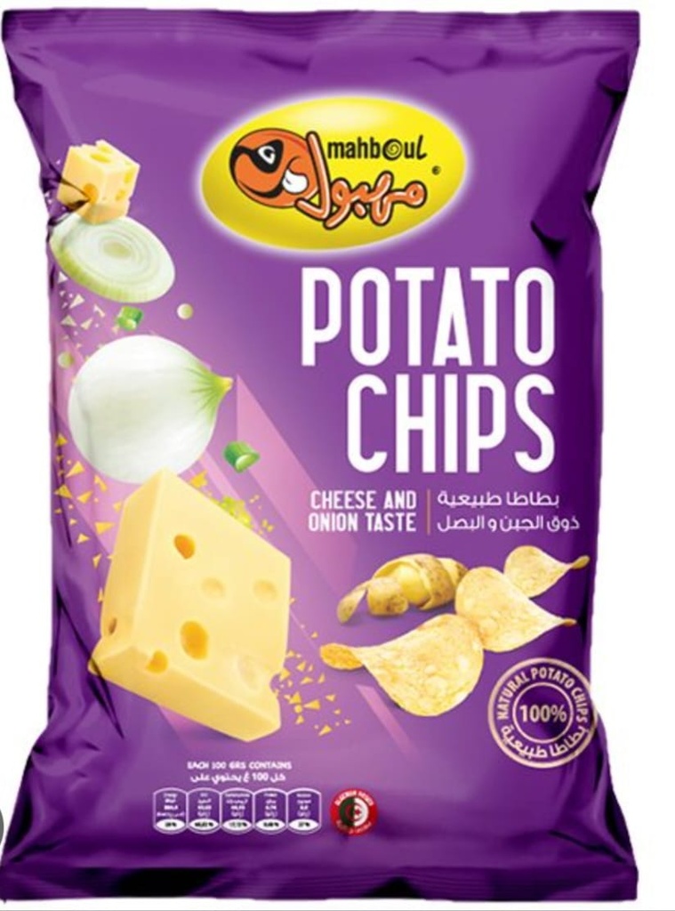 CHIPS MAHBOUL CHEESE AND ONION 20x40gr