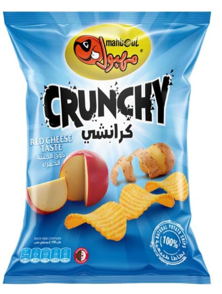 CHIPS MAHBOUL CRUNCHY RED CHEESE  20x40gr