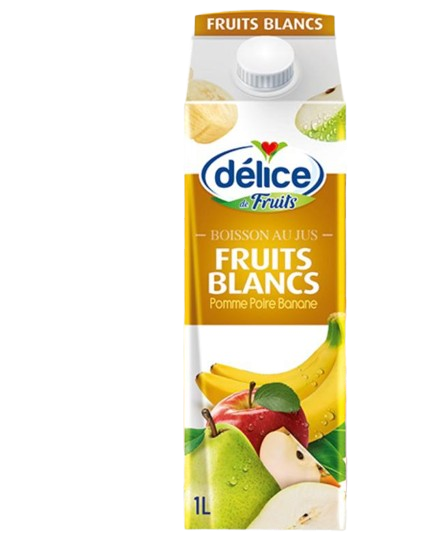 JUS DELICE FRUITS BLANCS 6X1L