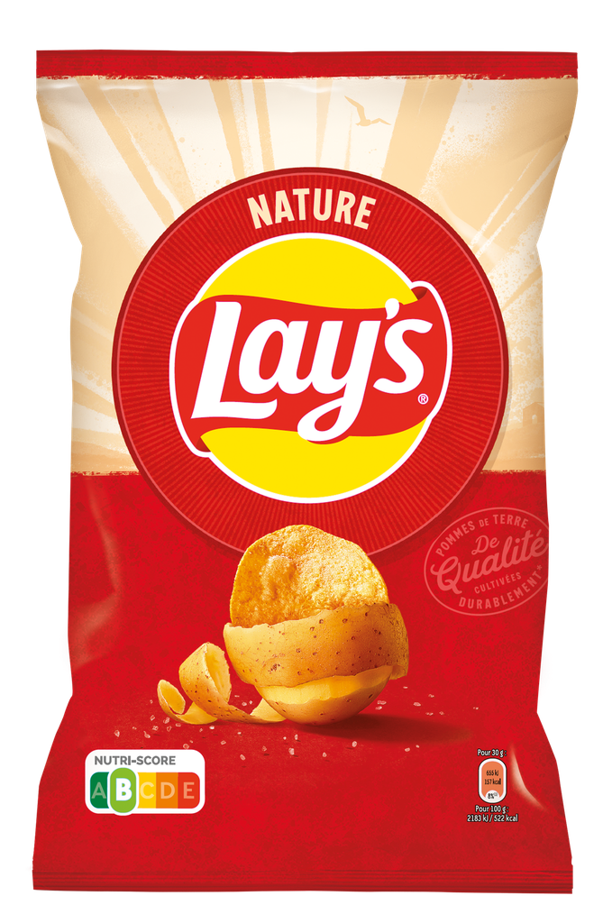 LAYS CHIPS NATURE 145GR (16X20)