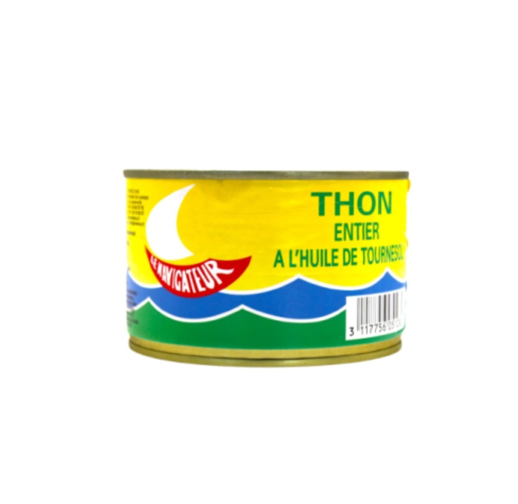 Thon entier à l'huile 1/2 Le Navigateur 24X400G