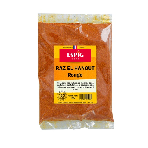 [EPS.ESPIG.REHRM100G] RAS EL HANOUT ROUGE MOULU ESPIG (20x100g)