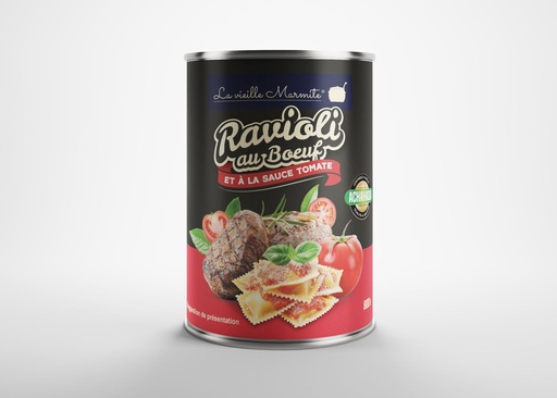 [CSV.LVM.RSTH800] Raviolis Halal au Bœuf à la sauce tomate (6x800gr)